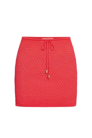 Cartagena Skirt - Strawberry Lace Crochet Monday Swimwear