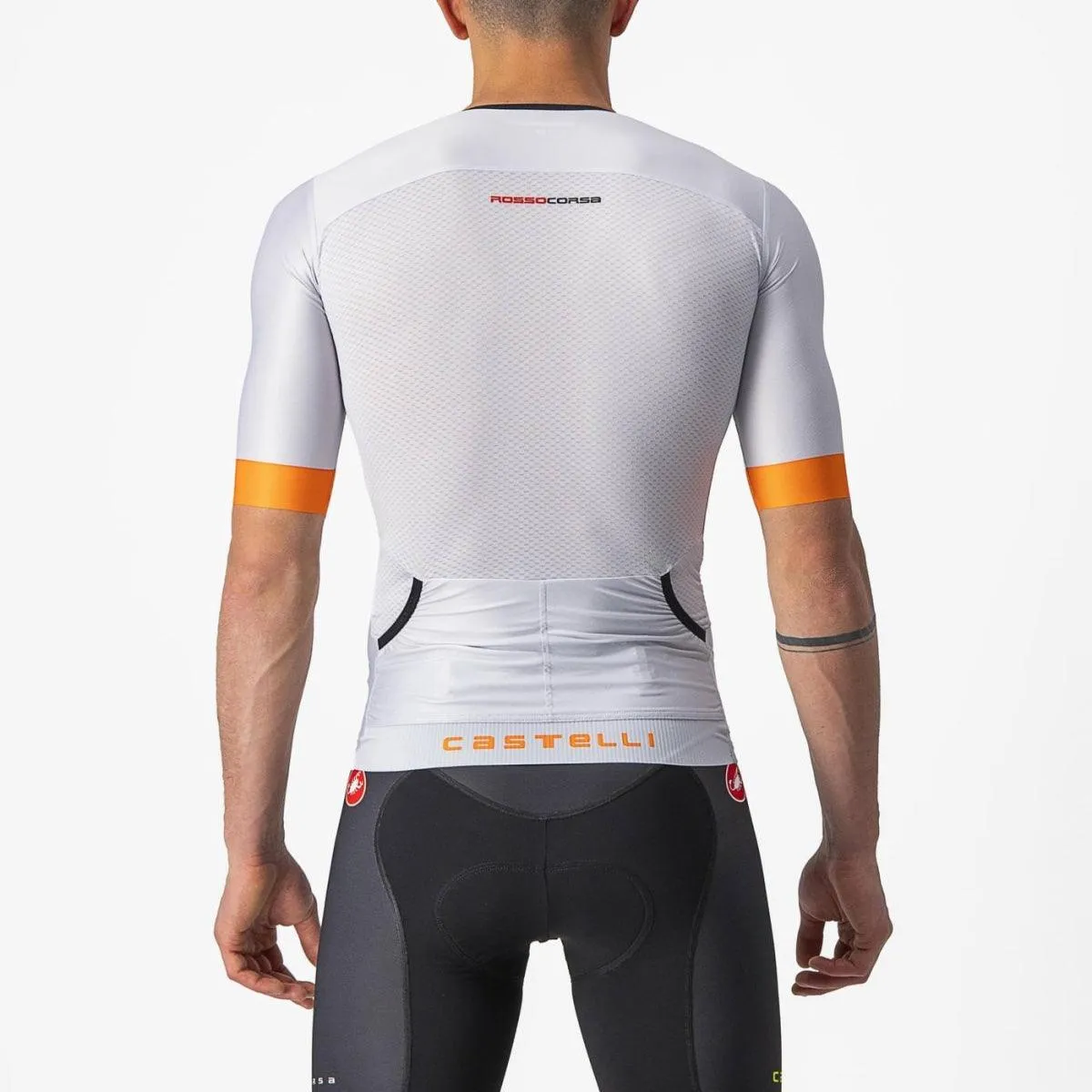 Castelli Free Speed 2 Men's Triathlon Top (Silver Gray/Brilliant Orange)