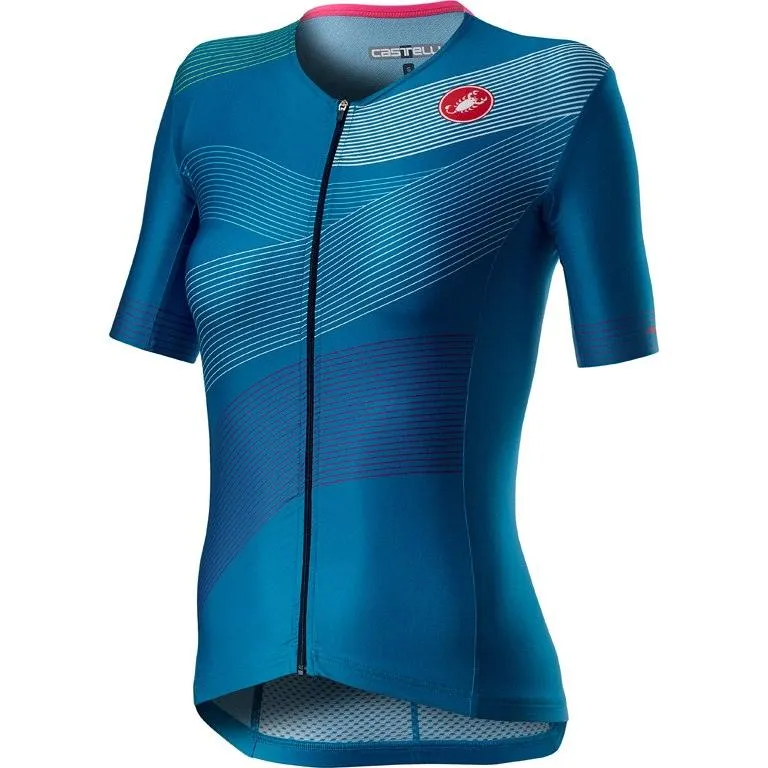 Castelli Free Speed 2 Women's Triathlon Top (Multicolour Marine Blue)