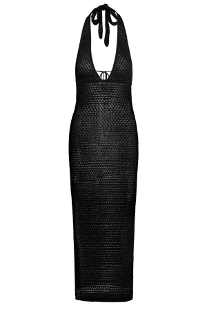 Catania Dress - Black Lace Crochet Monday Swimwear