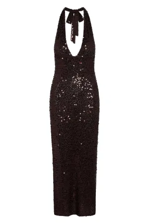 Catania Dress - Espresso Sequin Monday Swimwear