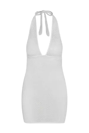 Catania Mini Dress - White Lace Crochet Monday Swimwear