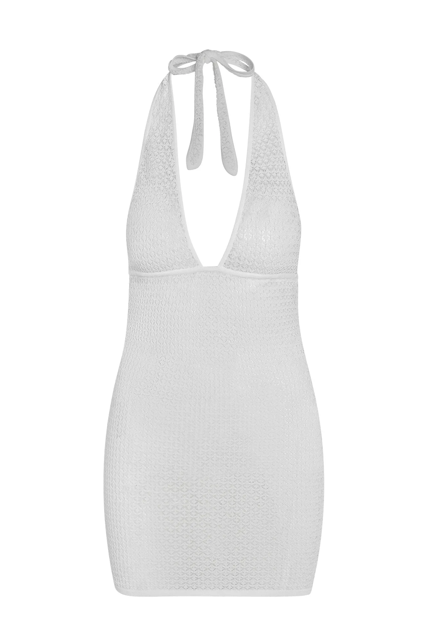 Catania Mini Dress - White Lace Crochet Monday Swimwear