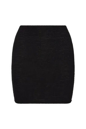 Cayman Skirt - Black Crinkle Monday Swimwear