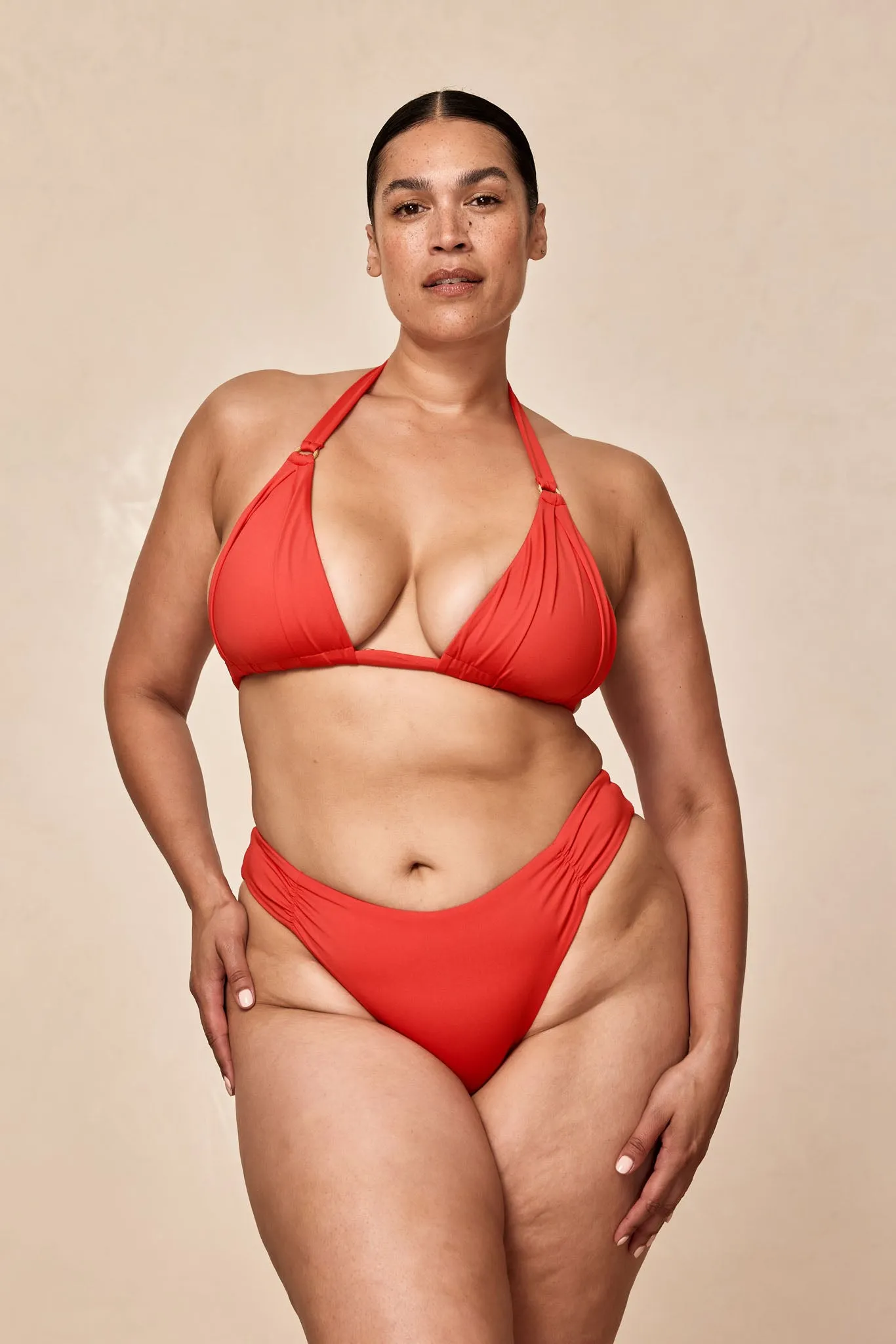Clovelly High Leg Bottom - Chili Pepper Monday Swimwear