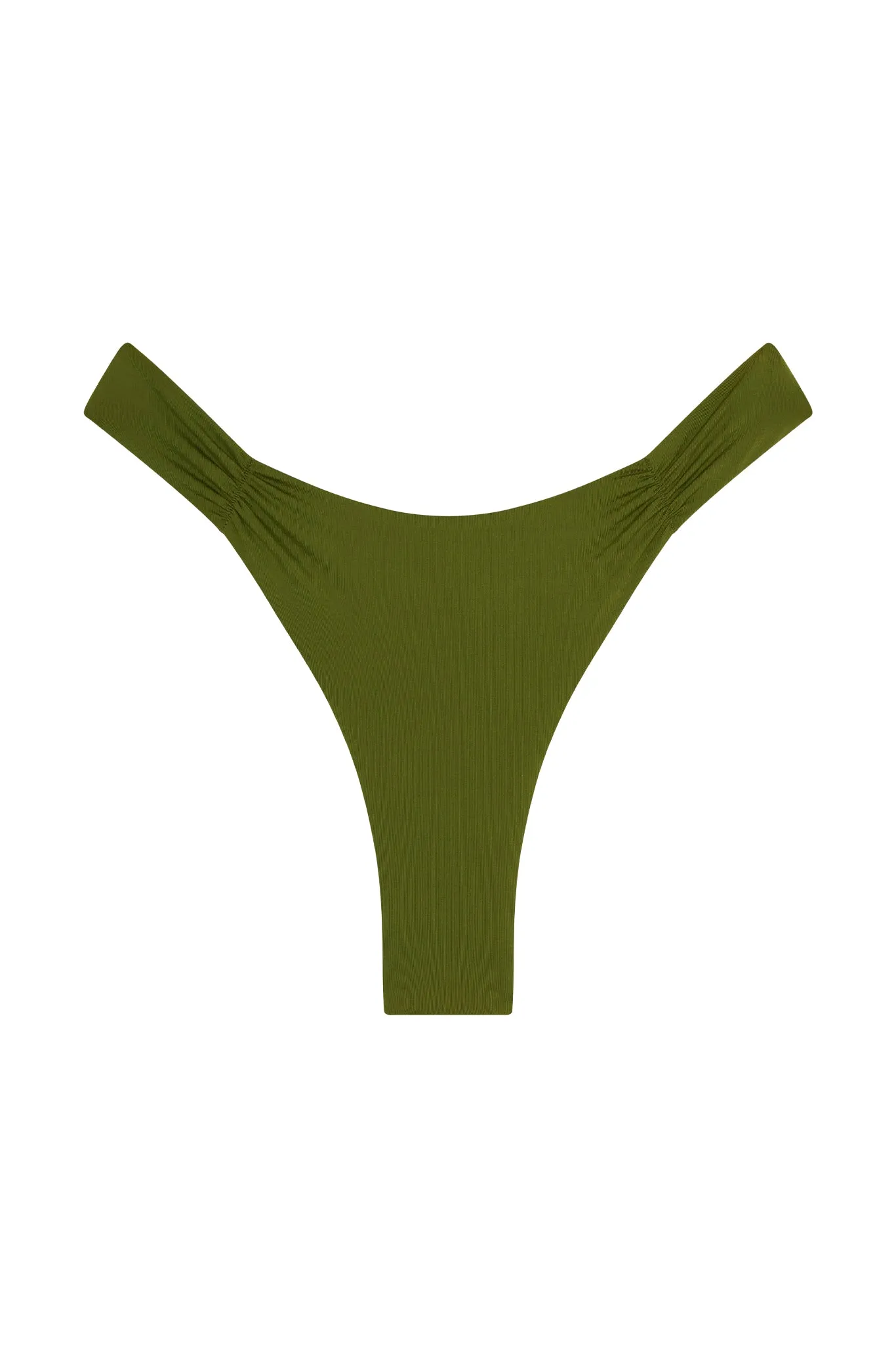 Clovelly High Leg Bottom - Olive Monday Swimwear