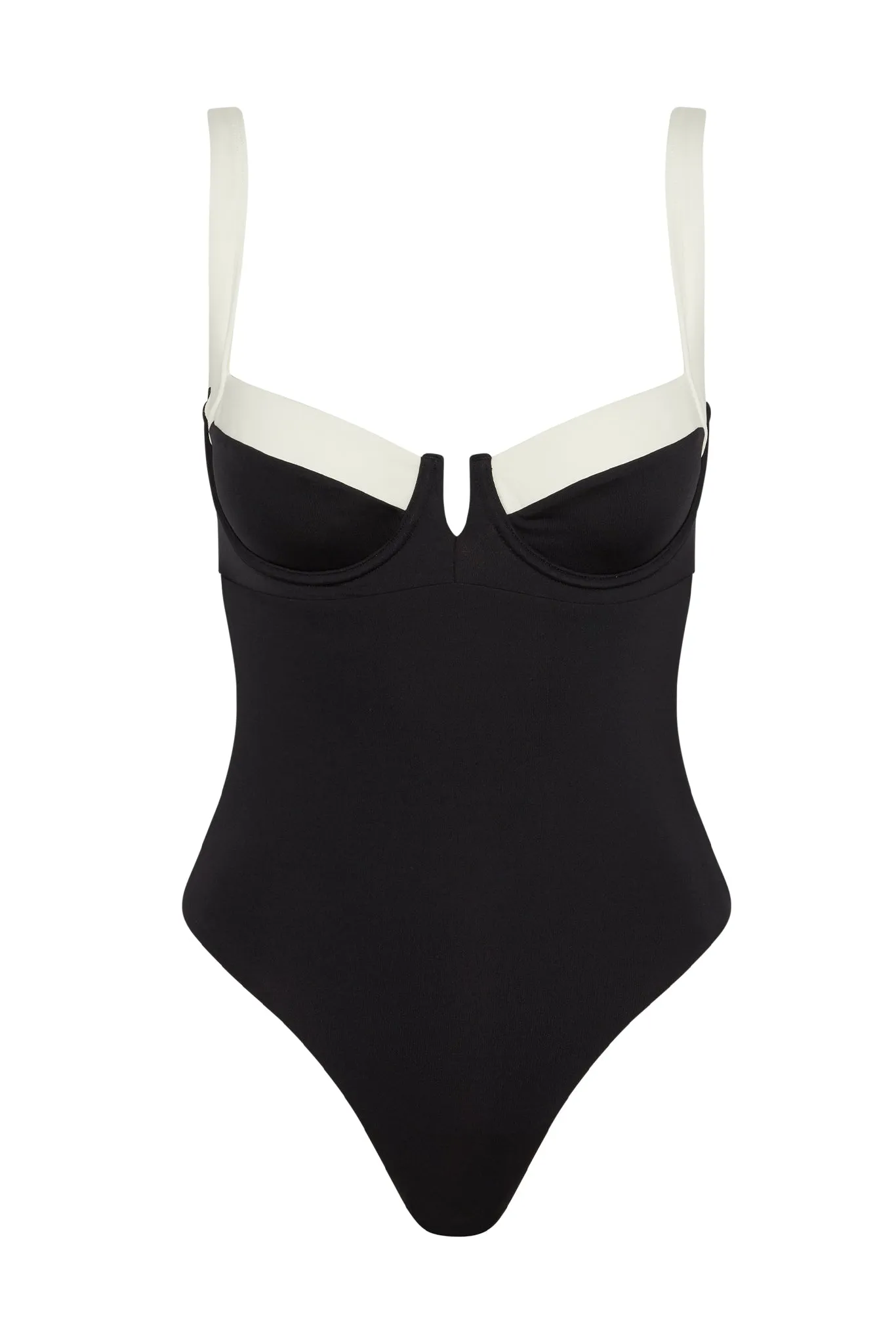 Clovelly One Piece - Black/Ivory Monday Swimwear