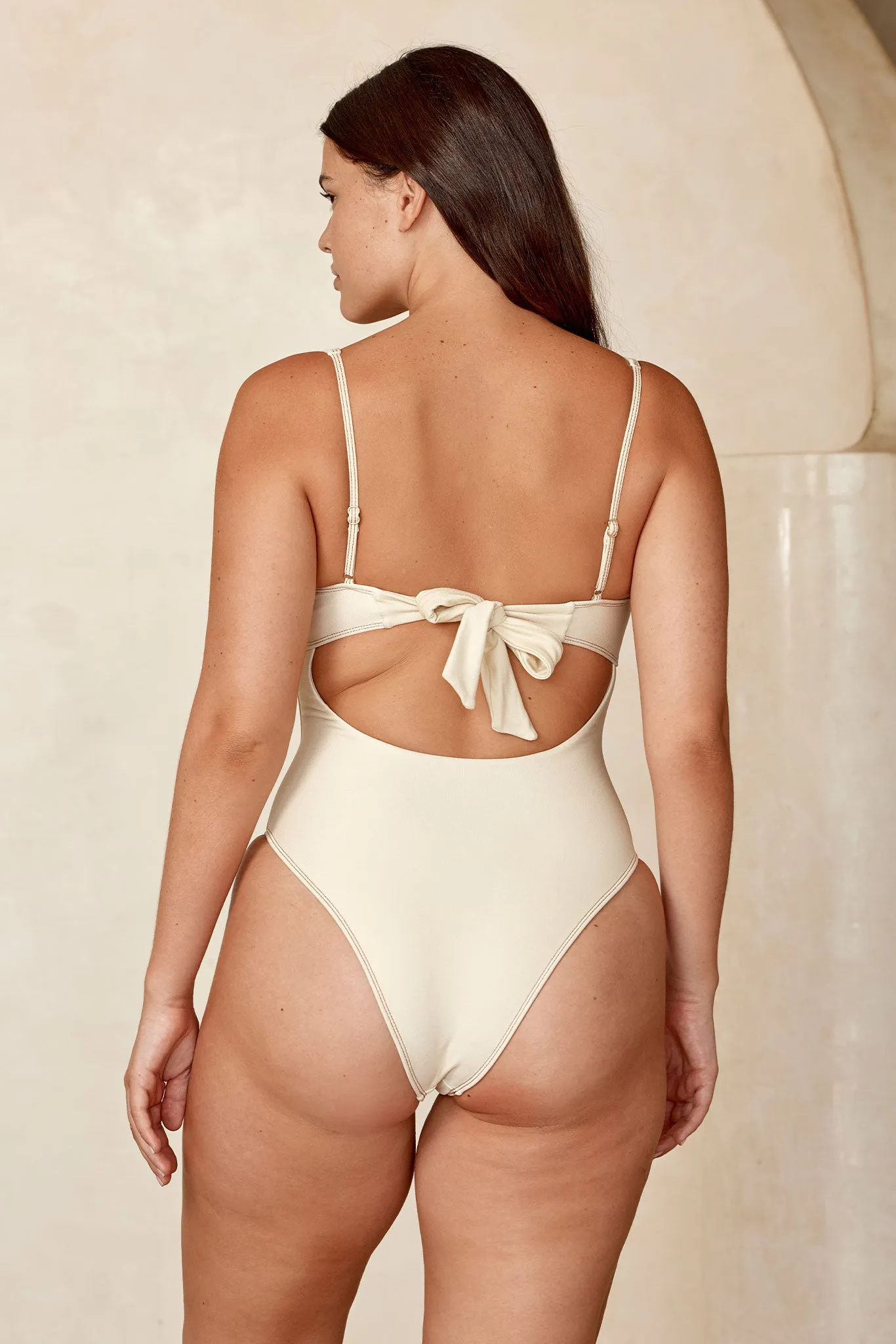 Clovelly One Piece - Champagne Denim Monday Swimwear