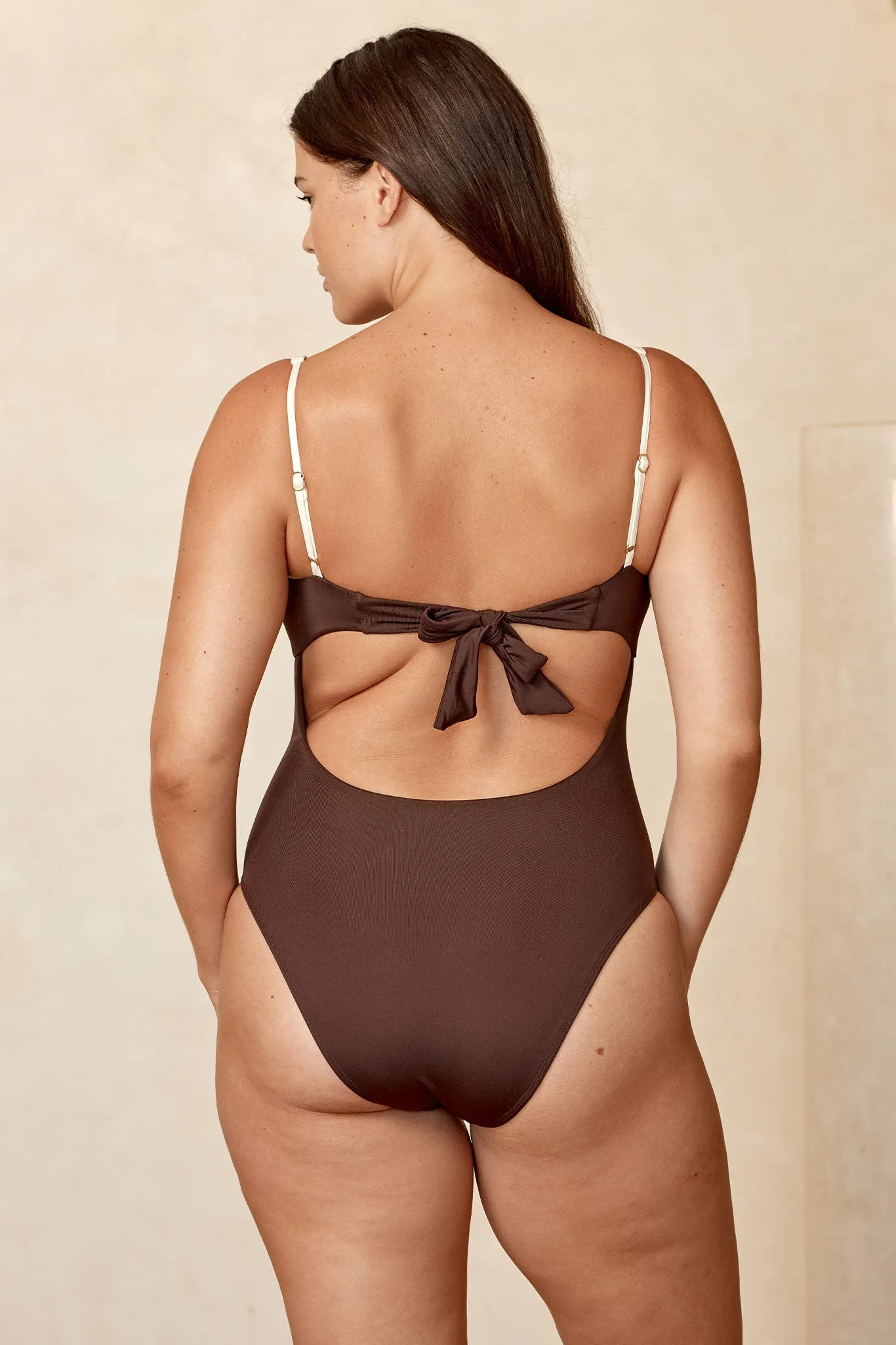 Clovelly One Piece - Espresso/Ivory Monday Swimwear