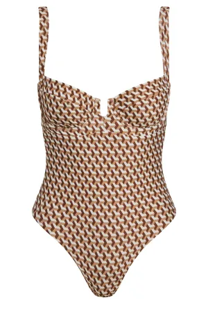 Clovelly One Piece - Husk Geo Monday Swimwear