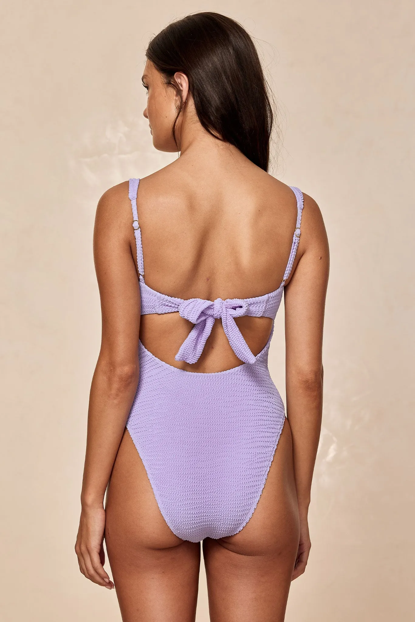 Clovelly One Piece - Wisteria Crinkle Monday Swimwear