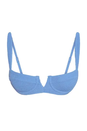 Clovelly Top - Azure Crinkle Monday Swimwear