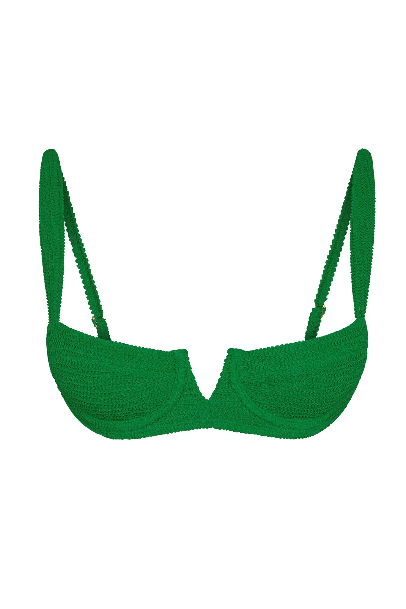Clovelly Top - Palm Green Crinkle Monday Swimwear