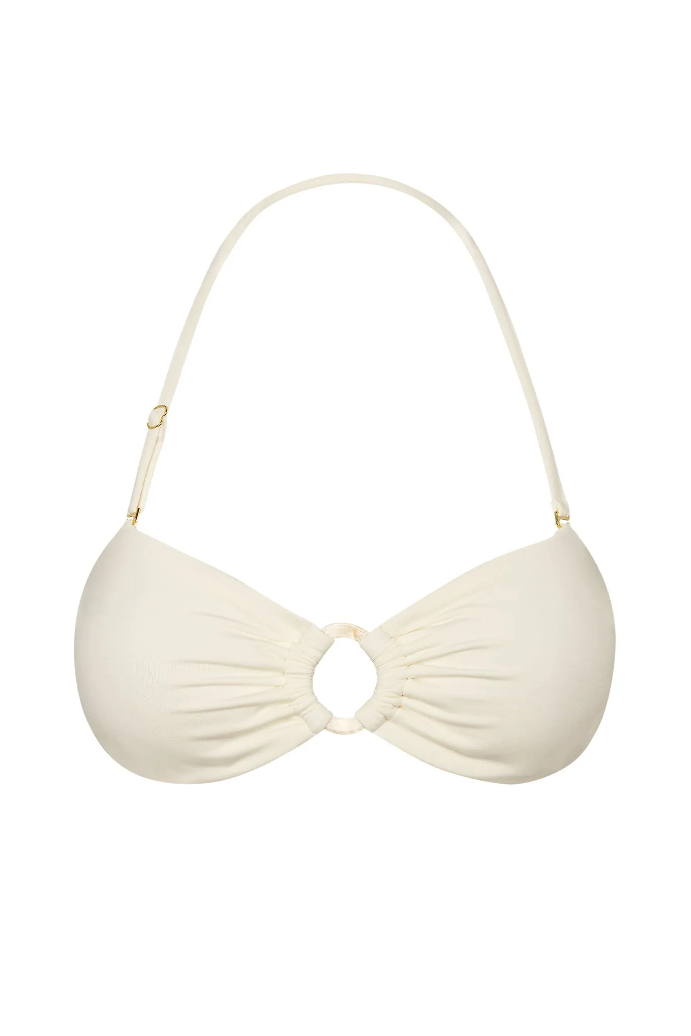 Costa Rica Top - Ivory w/ Pearl Ring Monday Swimwear
