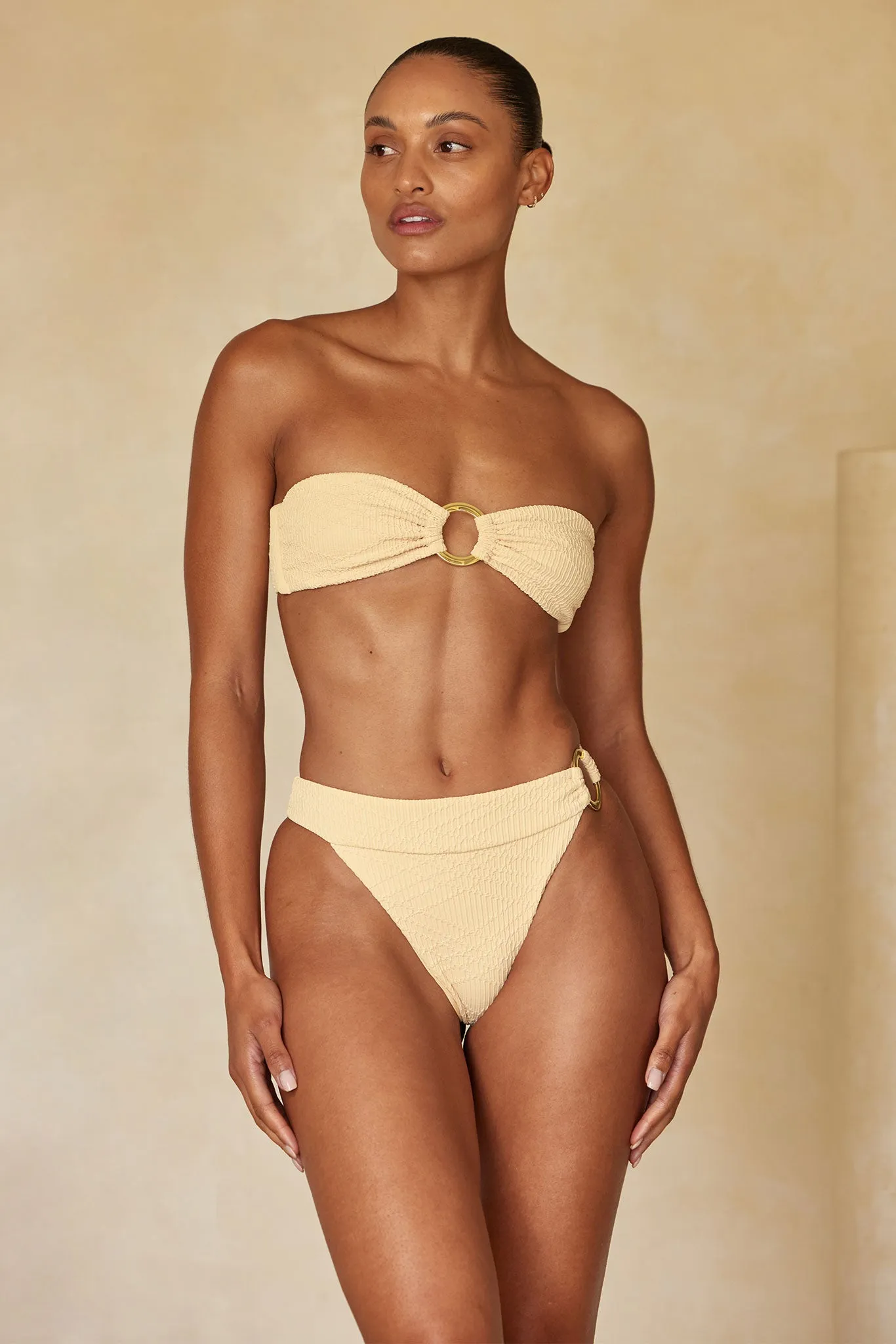 Costa Rica Top - Raffia Summer Plaid Monday Swimwear