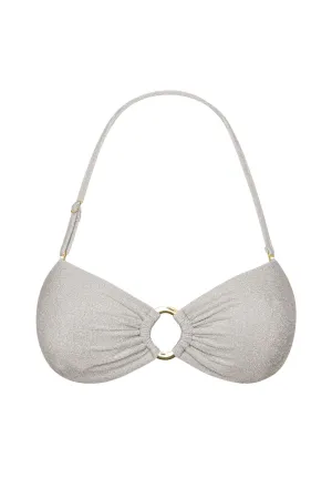 Costa Rica Top - Soft Silver Shimmer Monday Swimwear