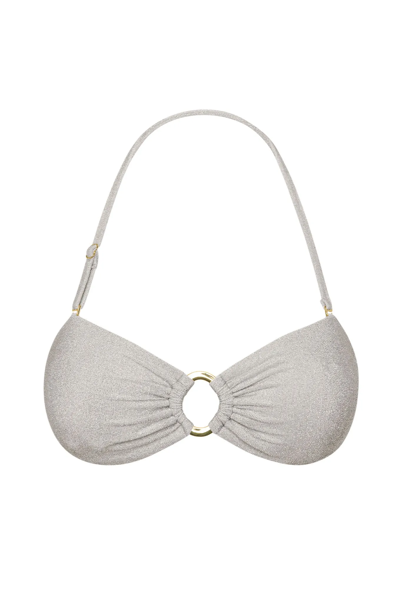 Costa Rica Top - Soft Silver Shimmer Monday Swimwear