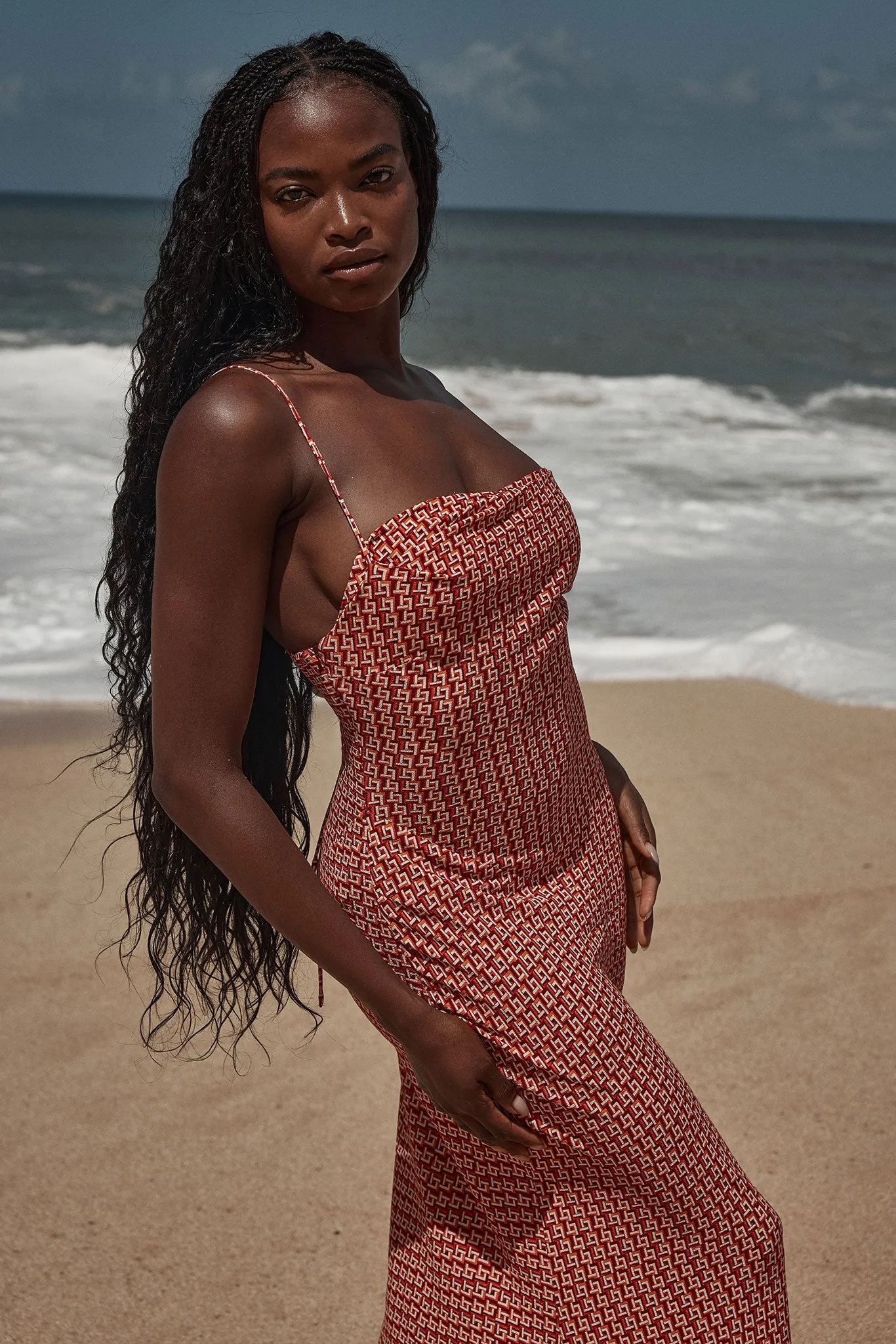 Cote D'azur Dress - Lattice Geo Monday Swimwear