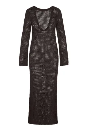 Cozumel Dress - Espresso Petit Crochet Monday Swimwear
