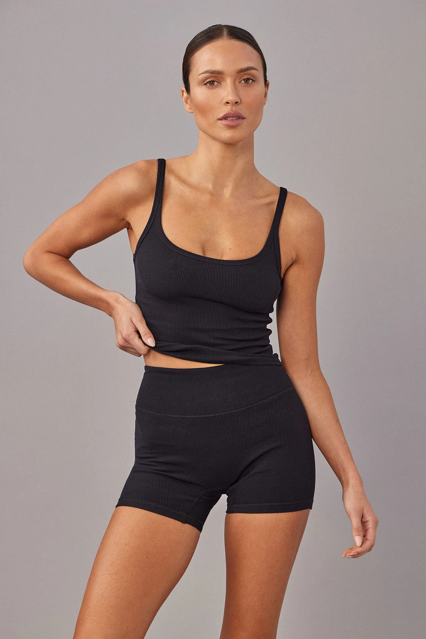 Devin Tank - Black Rib Monday Swimwear