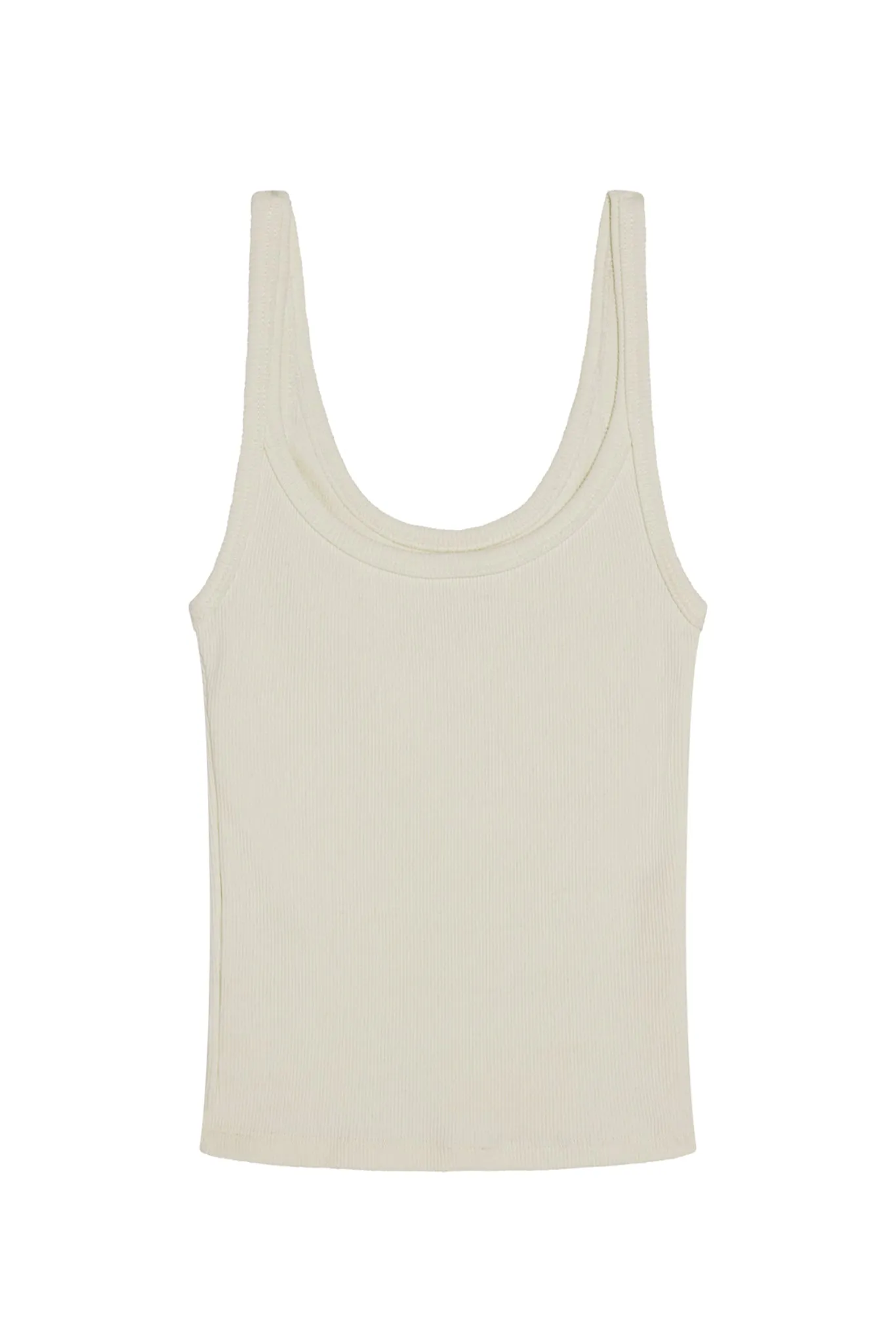 Devin Tank - Ivory Rib Monday Swimwear
