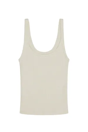 Devin Tank - Ivory Rib Monday Swimwear