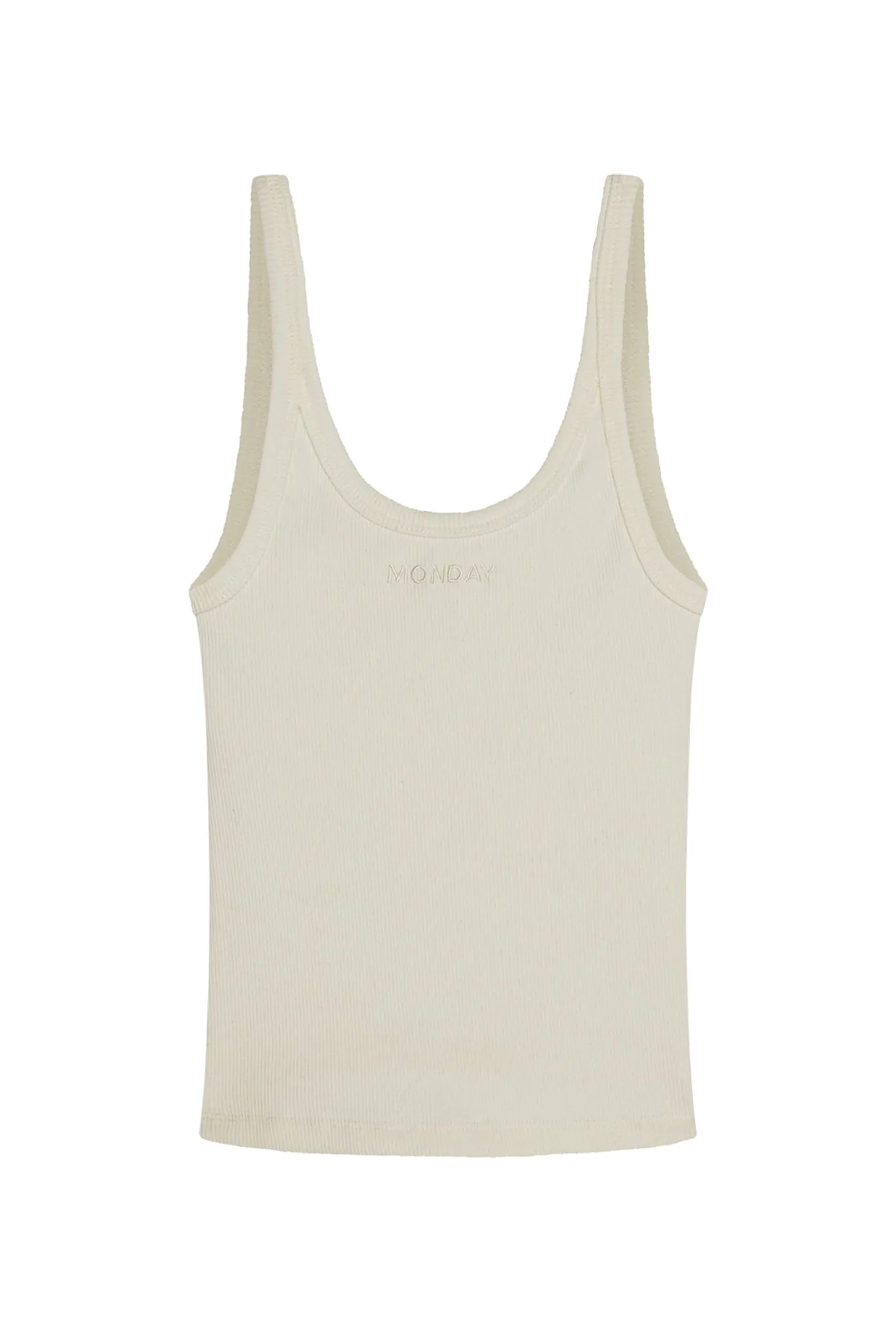 Devin Tank - Ivory Rib Monday Swimwear