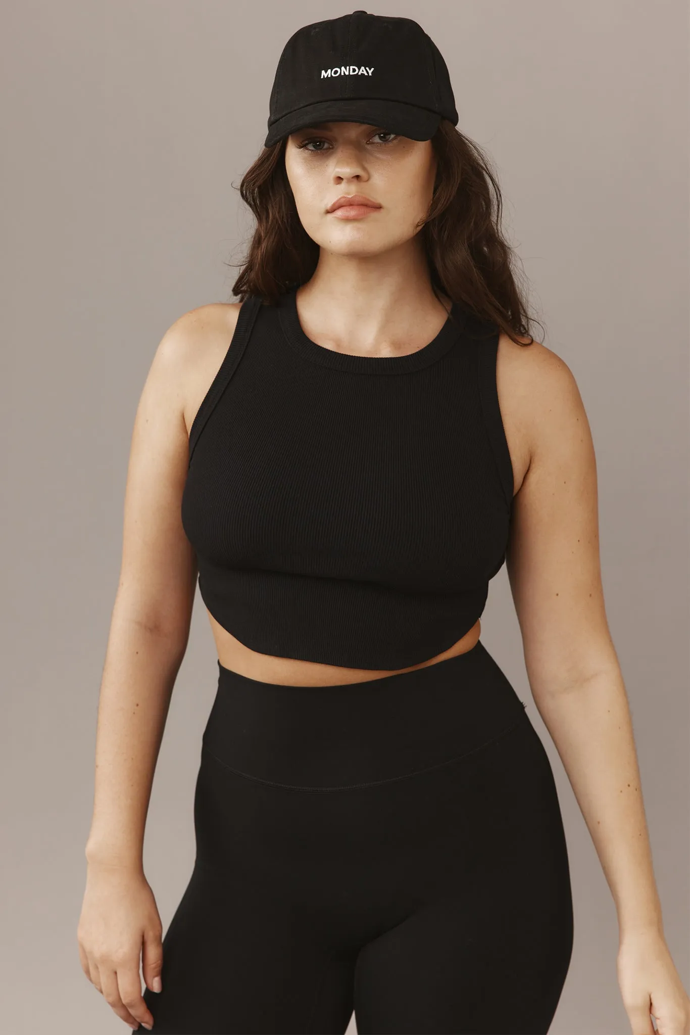 Everglades Tank - Black Thick Rib Monday Swimwear