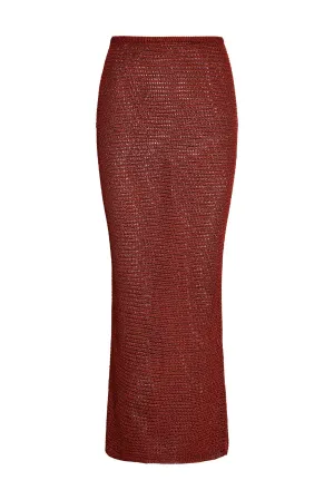 Fontelina Skirt - Burgundy Treble Knit Monday Swimwear