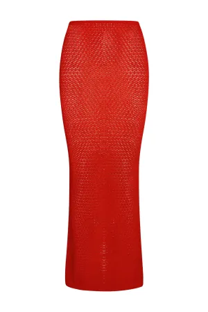 Fontelina Skirt - Chili Pepper Lace Crochet Monday Swimwear