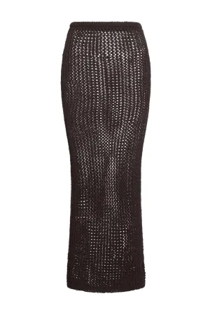 Fontelina Skirt - Espresso Petit Crochet Monday Swimwear