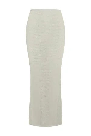 Fontelina Skirt - Ivory Lurex Lace Crochet Monday Swimwear