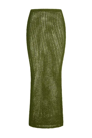Fontelina Skirt - Olive Petit Crochet Monday Swimwear