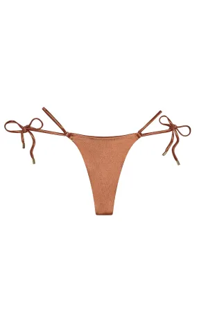 Hanalei Bottom - Bronze Shiny Jersey Monday Swimwear