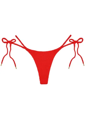 Hanalei Bottom - Chili Pepper Crinkle Monday Swimwear