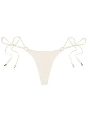 Hanalei Bottom - Ivory w/ Pearl Ring Monday Swimwear