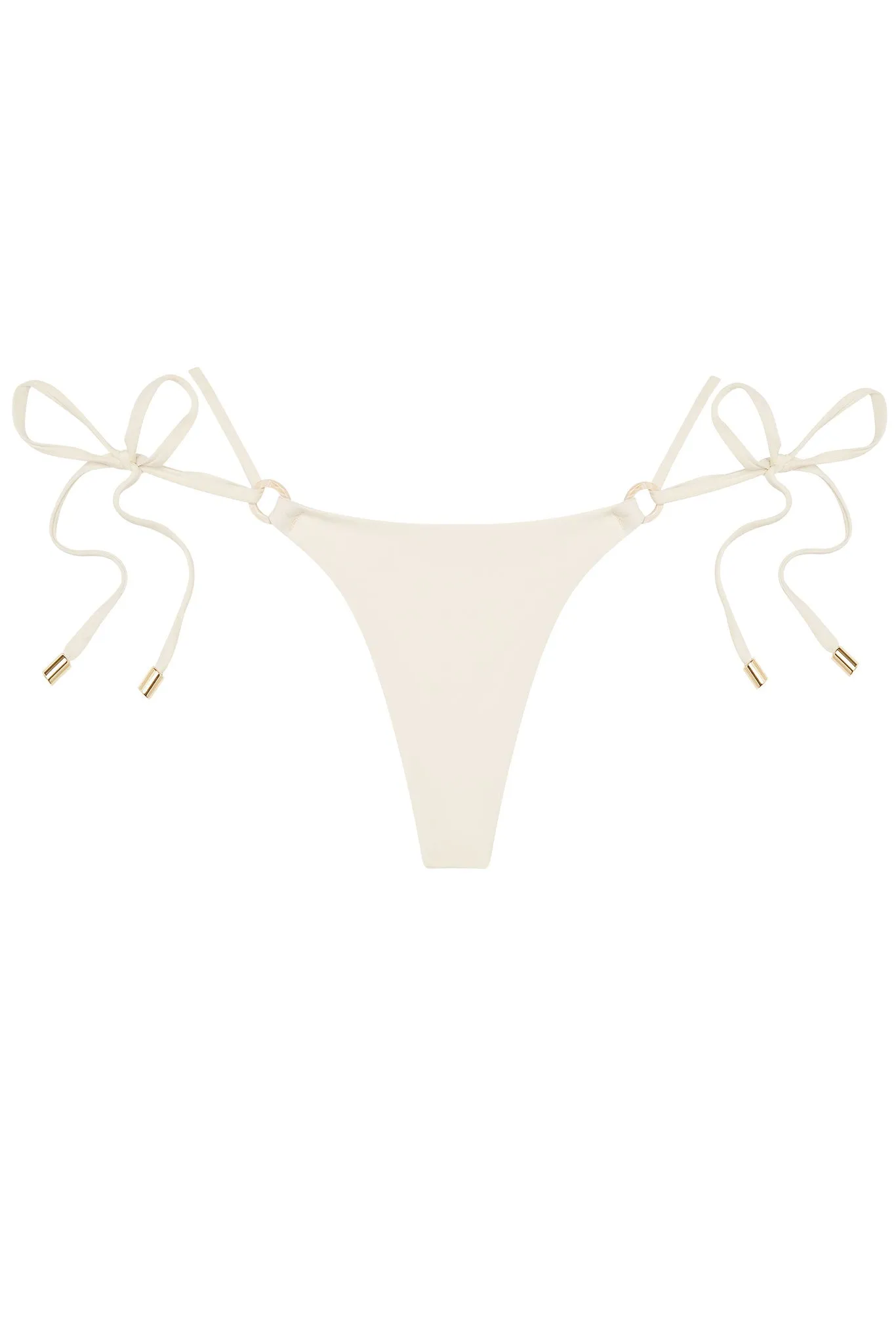 Hanalei Bottom - Ivory w/ Pearl Ring Monday Swimwear