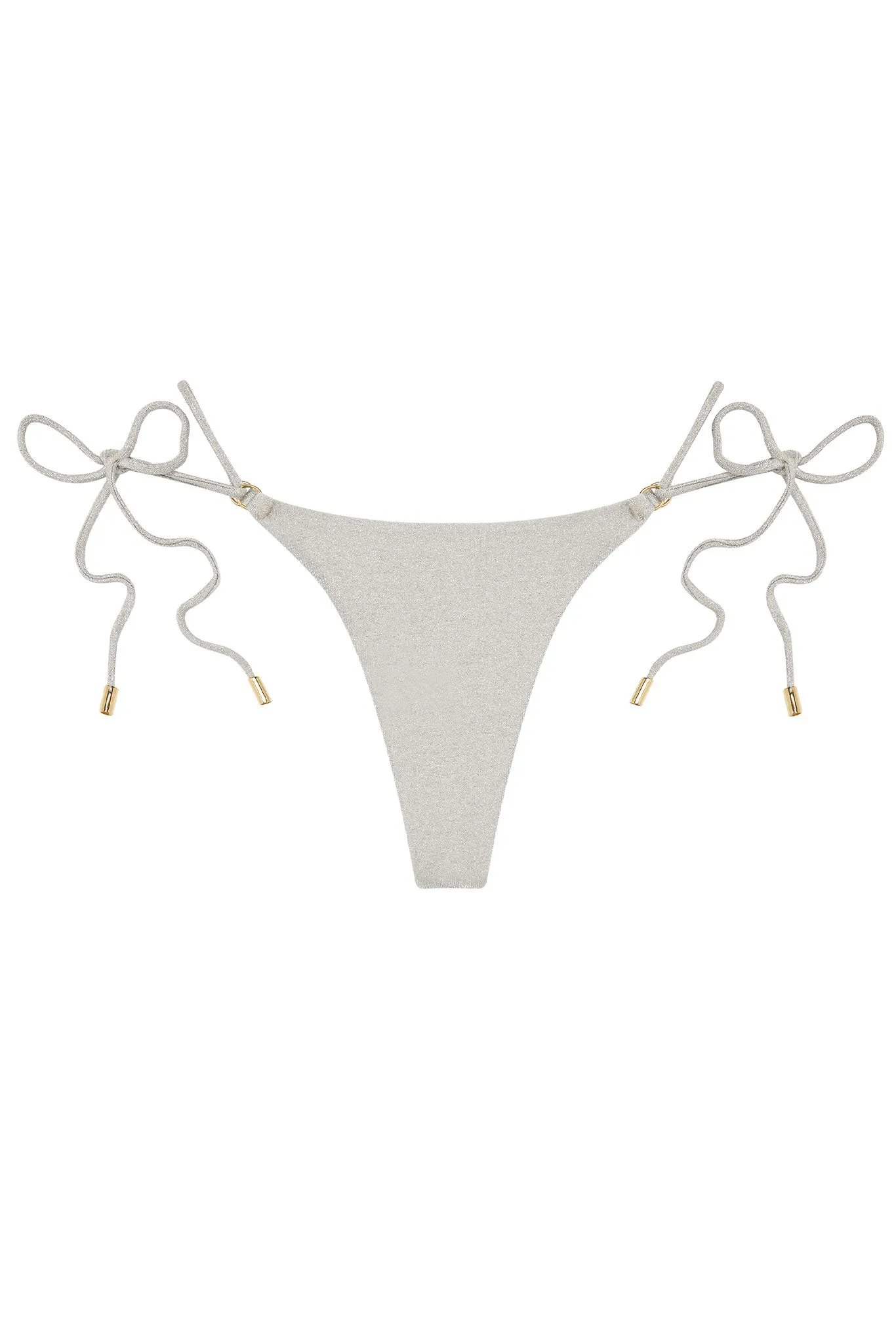 Hanalei Bottom - Soft Silver Shimmer Monday Swimwear