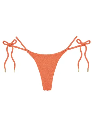 Hanalei Bottom - Summer Peach Crinkle Monday Swimwear