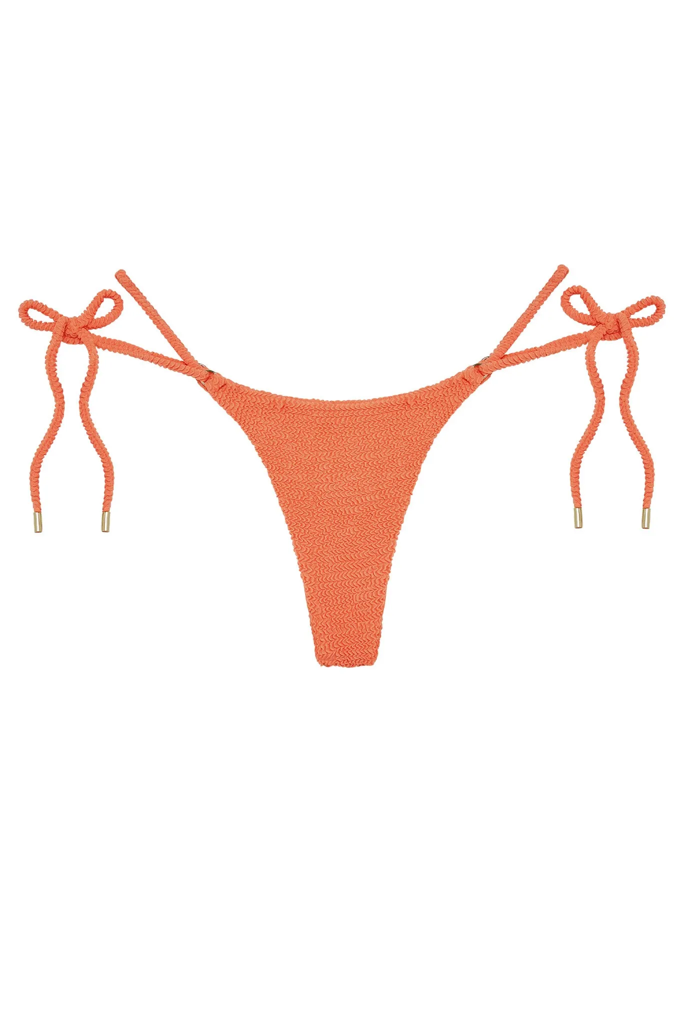 Hanalei Bottom - Summer Peach Crinkle Monday Swimwear