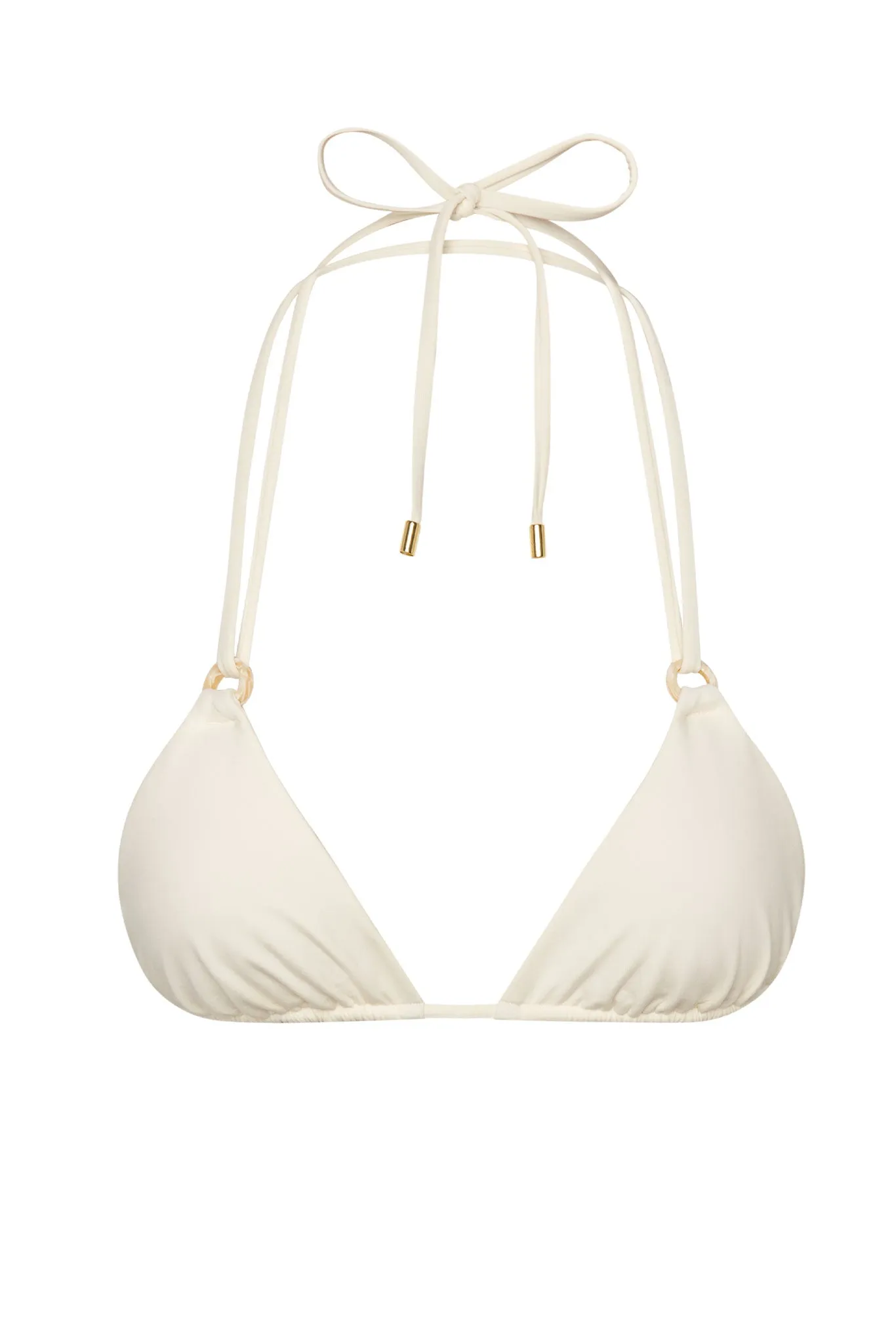 Hanalei Top - Ivory w/ Pearl Ring Monday Swimwear