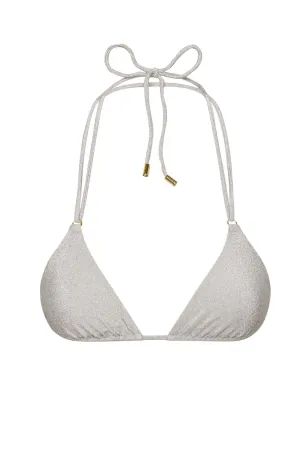 Hanalei Top - Soft Silver Shimmer Monday Swimwear