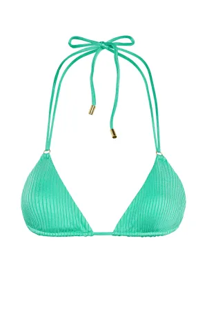 Hanalei Top - Turquoise Wide Rib Monday Swimwear