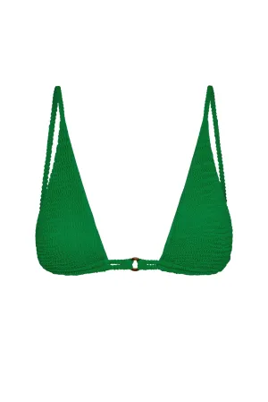 Havana Top - Palm Green Crinkle Monday Swimwear