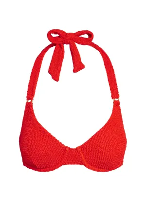 Honolulu Top - Chili Pepper Crinkle Monday Swimwear