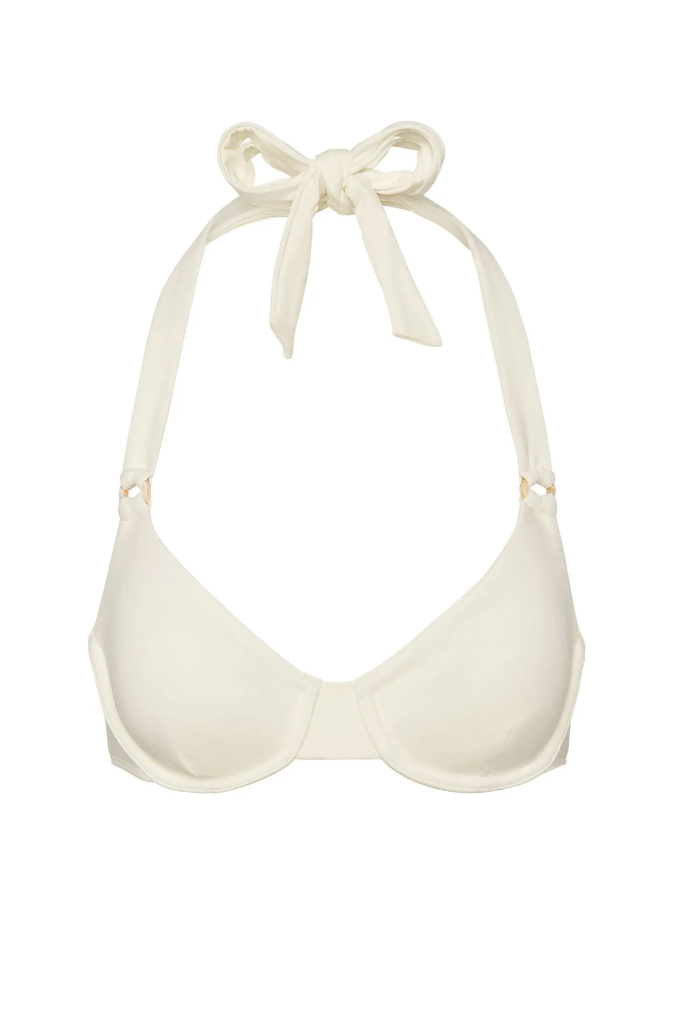 Honolulu Top - Ivory w/ Pearl Ring Monday Swimwear