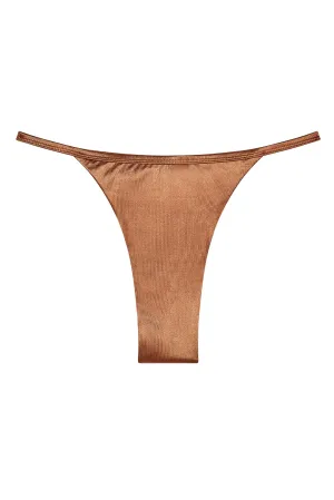 Kauai Bottom - Bronze Shiny Jersey Monday Swimwear