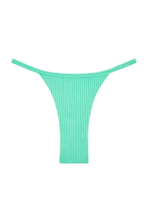Kauai Bottom - Turquoise Wide Rib Monday Swimwear
