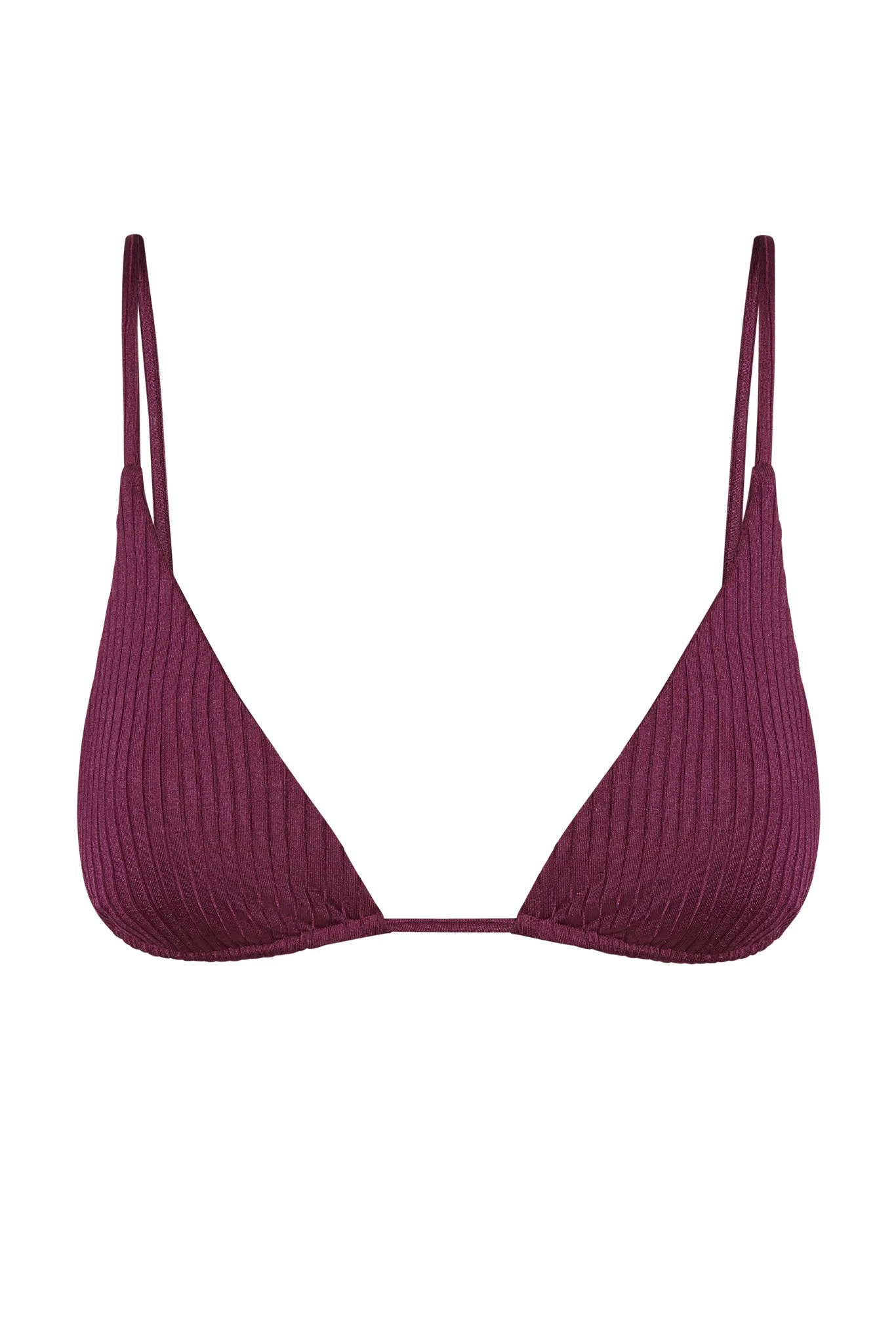 Kauai Top - Eggplant Wide Rib Monday Swimwear