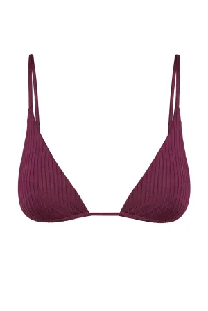 Kauai Top - Eggplant Wide Rib Monday Swimwear